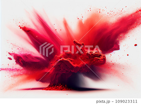 赤い粒子が爆発する幻想的なテクスチャ背景 109023311