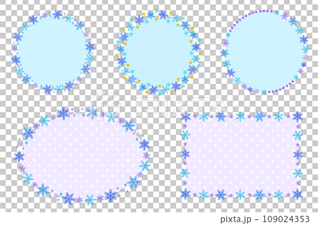 Snowflake frame set Snowflake frame set 109024353