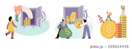Public finance vector illustration. Transparent accounting is vital for responsible management public funds Economic analyses inform decision-making in public finance strategies Prudent fund 109024436