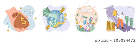 Global economy vector illustration. Research and statistics illuminate path through complex landscape global finance Wealth creation in global context necessitates meticulous accounting for Wealth Global economy vector illustration. Research and statistics illuminate path through complex landscape global finance Wealth creation in global context necessitates meticulous accounting for Wealth 109024472