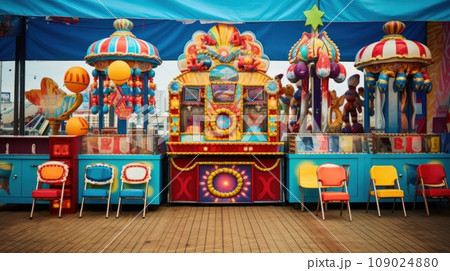 The fun and games of a carnival are on full display The fun and games of a carnival are on full display 109024880
