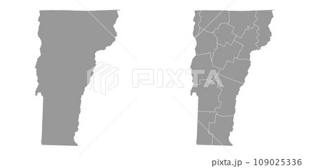Vermont state gray maps. Vector illustration. 109025336