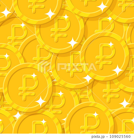 Placer gold rubles style seamless pattern 109025560
