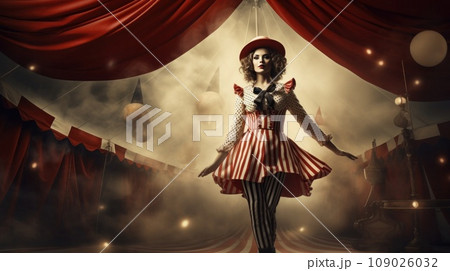 a circus act in the background 109026032