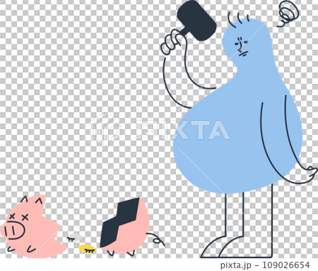 一個缺錢的男人的插圖 一個缺錢的男人的插圖 109026654