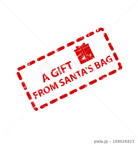 Gift from santa bag rubber stamp Gift from santa bag rubber stamp 109026825