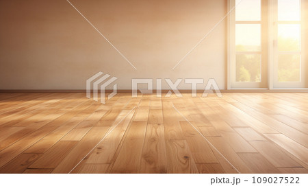 Empty room with wooden floor Empty room with wooden floor 109027522