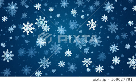 Snowflakes blur winter background 109027791