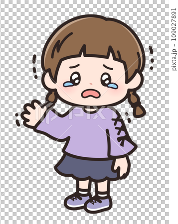 寂しい子どものイラストのイラスト素材 [109027891] - PIXTA