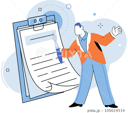 Paperwork. Vector illustration. Bureaucratic procedures cimpede timely completion paperwork A detailed financial report needs to be submitted to corporate headquarters The companys paperwork demands 109029534