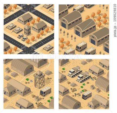 Module object element for building design army armed troop isometric armed 109029810