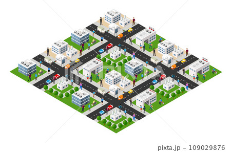 Architecture vector illustration city for business background 109029876