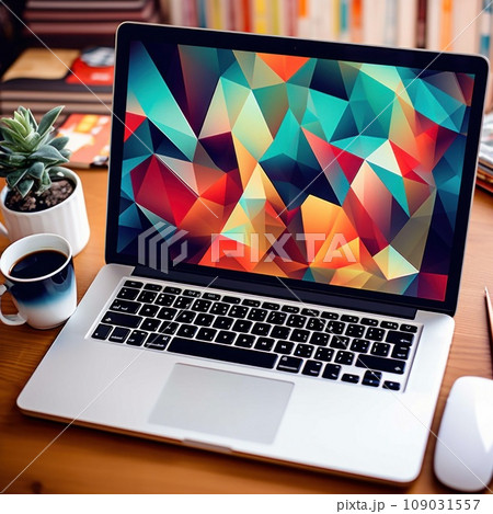 a colorful and intricate pattern of geometric shapes 109031557