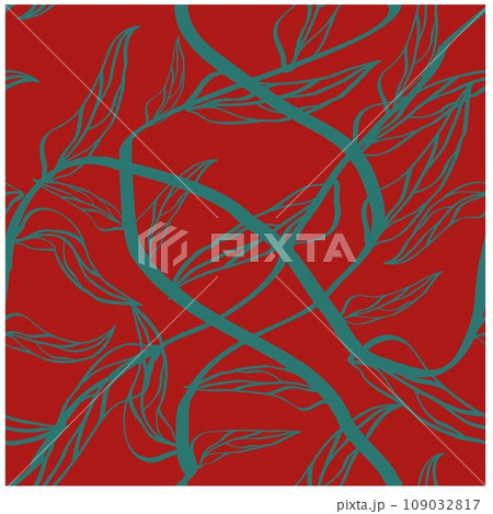 Spring botanical print. Vector retro floral seamless pattern. Seamless pattern abstract leaf. Spring botanical print. Vector retro floral seamless pattern. Seamless pattern abstract leaf. 109032817