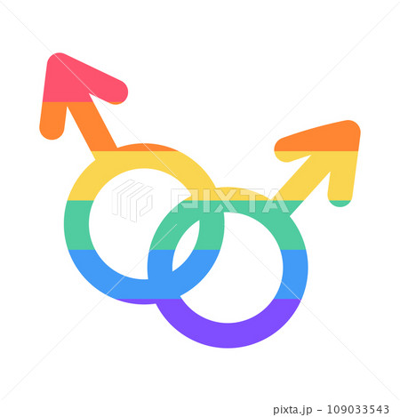 LGBT gender symbol isolated on white background. LGBTQ. Symbol of the LGBT pride community. Rainbow. LGBT gender symbol isolated on white background. LGBTQ. Symbol of the LGBT pride community. Rainbow. 109033543