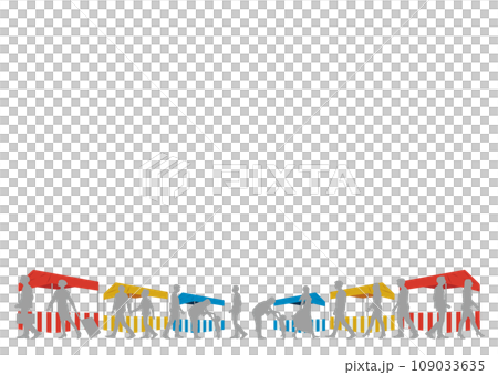 Food stalls and people 109033635