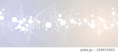 Quantum processing. Deep learning artificial intelligence. Future new technology  for business or science presentation. Vector background 109033901