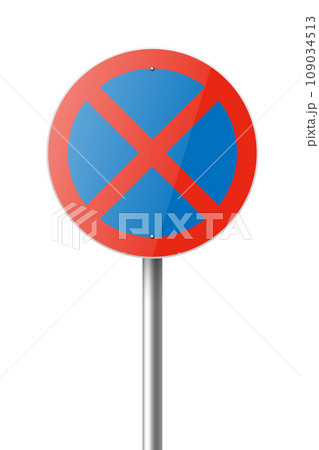 Vector Red and White Round Prohibition No Parking Sign Icon. Stop Traffic Sign Frame Closeup Isolated on a White Background. Traffic Road Plate, Sign Design Template, Front View Vector Red and White Round Prohibition No Parking Sign Icon. Stop Traffic Sign Frame Closeup Isolated on a White Background. Traffic Road Plate, Sign Design Template, Front View 109034513
