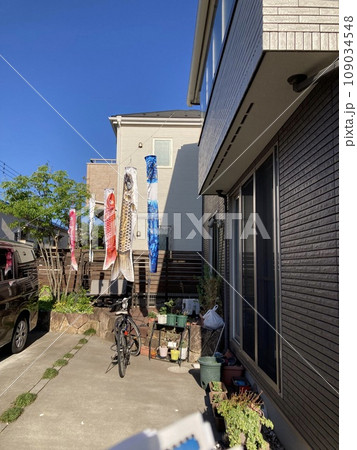 4月末、お庭に見つけた5つ並んだ鯉のぼりです。 4月末、お庭に見つけた5つ並んだ鯉のぼりです。 109034548