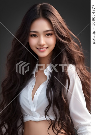 若い女性のポートレート 109034877