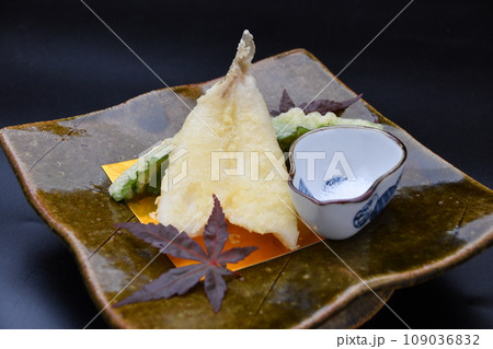 料亭で出される季節の天婦羅 料亭で出される季節の天婦羅 109036832