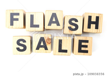 flash sale alphabet letters isolated on white background 109038356