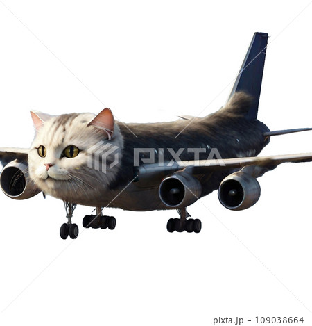 猫行機　ねこうき　猫型飛行機 109038664