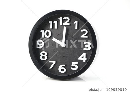 black alarm clock isolated on white background black alarm clock isolated on white background 109039010