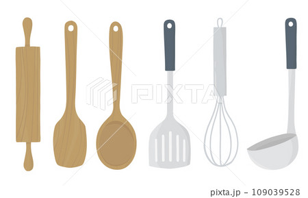 Set of kitchen tools. Hand drawn illustration.  109039528