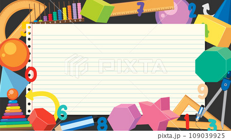 Math Element Object with Notebook Background Math Element Object with Notebook Background 109039925