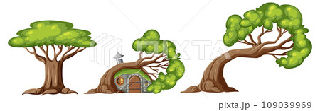 Enchanting Set of Trees and Hobbit Tree House 109039969