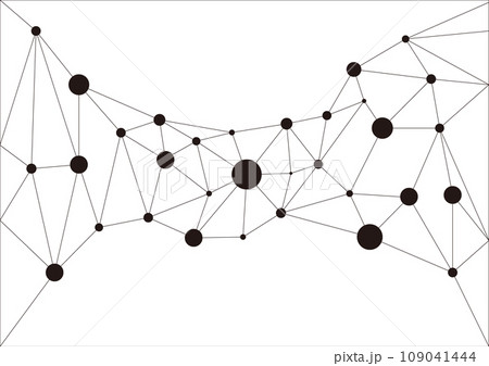 白い背景の横長のネットワーク素材 109041444