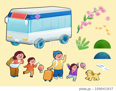 Fun spring outing element set Fun spring outing element set 109041937