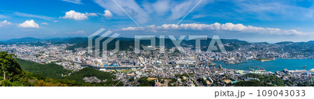 稲佐山展望台からの眺め 長崎都市風景 パノラマ 【長崎市】 稲佐山展望台からの眺め 長崎都市風景 パノラマ 【長崎市】 109043033