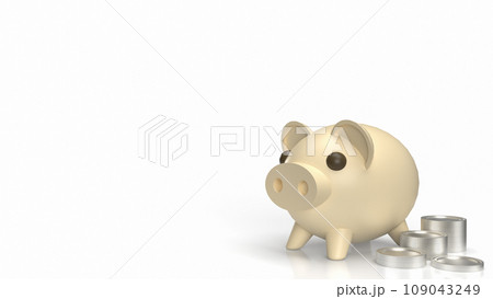 The Piggy Bank and House for earn or saving money concept 3d rendering 109043249