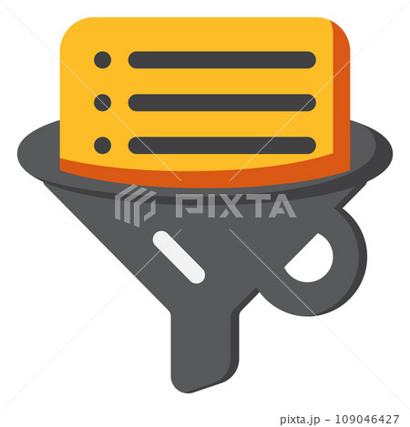 Filter Icon. Digital marketing concept. Flat icon Filter Icon. Digital marketing concept. Flat icon 109046427