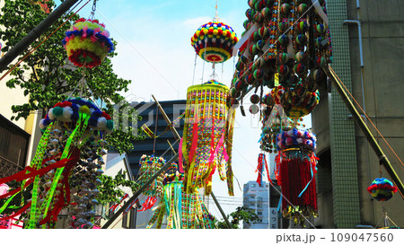 ふじのいち商店街の七夕祭り(2023年撮影) ふじのいち商店街の七夕祭り(2023年撮影) 109047560