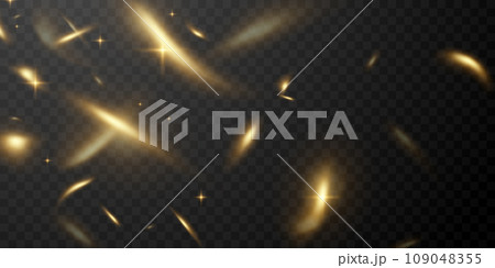 Golden Light Confetti Background Vector Illustration carnival and party background 109048355