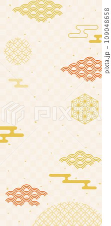 華やかな和柄の背景素材 109048658