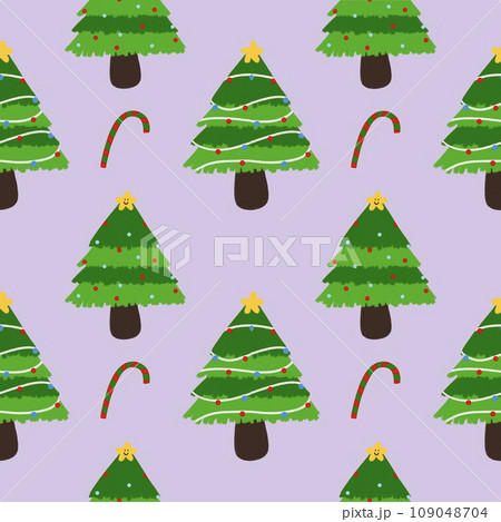 Christmas tree and candy background Christmas tree and candy background 109048704