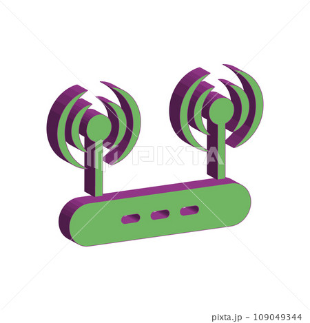 Illustration Vector graphic of router icon template Illustration Vector graphic of router icon template 109049344