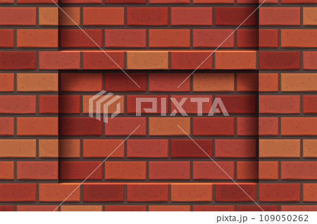 red color dip shadow shelves on brickwall red color dip shadow shelves on brickwall 109050262