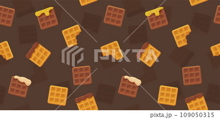 a flat belgian waffles backdrop seamless pattern 109050315
