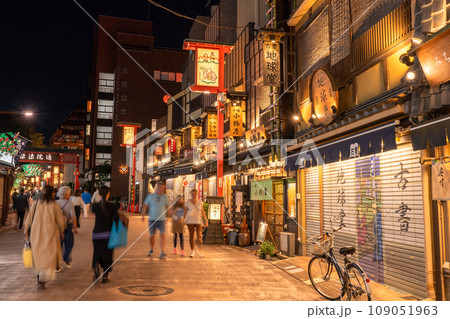 《東京都》浅草・夜の伝法院通り 109051963