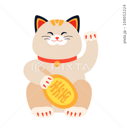 Maneki-neko - modern flat design style single isolated image Maneki-neko - modern flat design style single isolated image 109052224