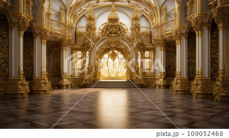 豪華な宮殿の広間：AI作品 109052468