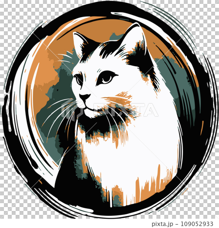 Illustration of a cat that can be used as an icon Illustration of a cat that can be used as an icon 109052933