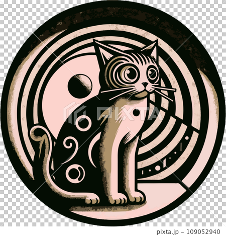 Illustration of a cat that can be used as an icon Illustration of a cat that can be used as an icon 109052940