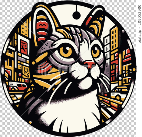 Illustration of a cat that can be used as an icon Illustration of a cat that can be used as an icon 109052980