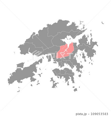 Sha Tin district map, administrative division of Hong Kong. Vector illustration. Sha Tin district map, administrative division of Hong Kong. Vector illustration. 109053583